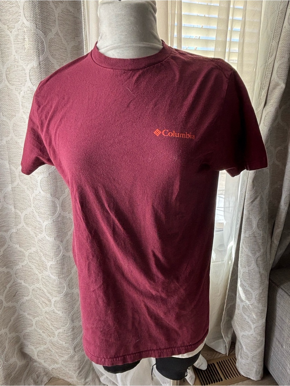 Columbia Men's Burgundy Short-Sleeve Logo Tee